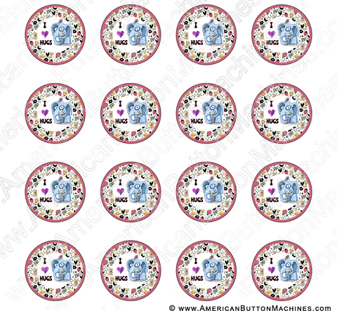 I Love Hugs - Digital Download for Buttons – American Button Machines