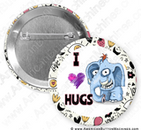I Love Hugs - Digital Download for Buttons - American Button Machines
