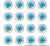 I Love You Mom - Digital Download for Buttons - American Button Machines