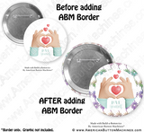 Digital Download for Buttons - Fun Florals Border Set