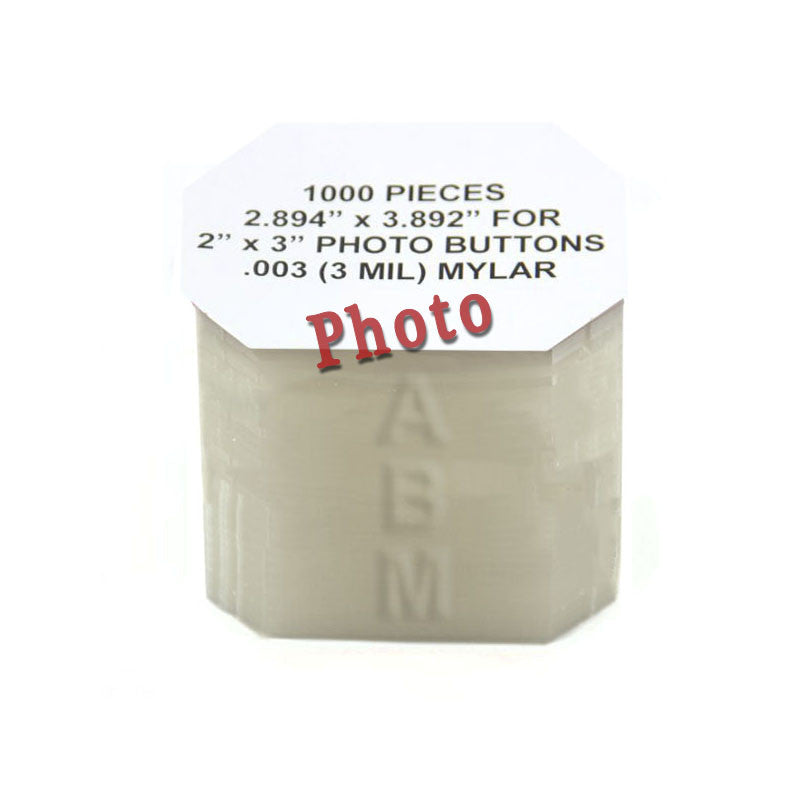 2x3 Mylar for PHOTO Button Makers - American Button Machines