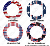 Digital Download for Buttons - Patriotic Border Set