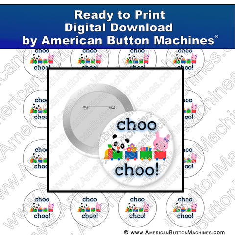 Digital Download, For Buttons, Digital Download for Buttons, train, kids, choo choo