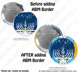 Digital Download for Buttons - Hanukkah Border Set