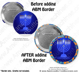 Digital Download for Buttons - Hanukkah Border Set