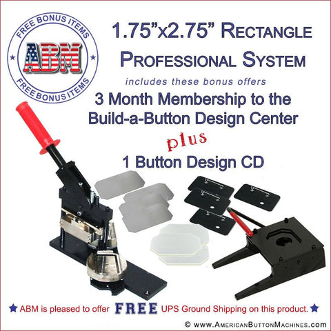 Rectangle 1.75x2.75" Professional Kit - American Button Machines