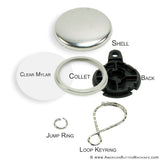 1.25" Versa-Back Loop Keyring Set - American Button Machines