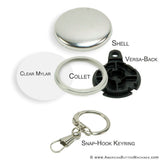 1.25" Versa-Back Snap Hook Keychain Set - American Button Machines