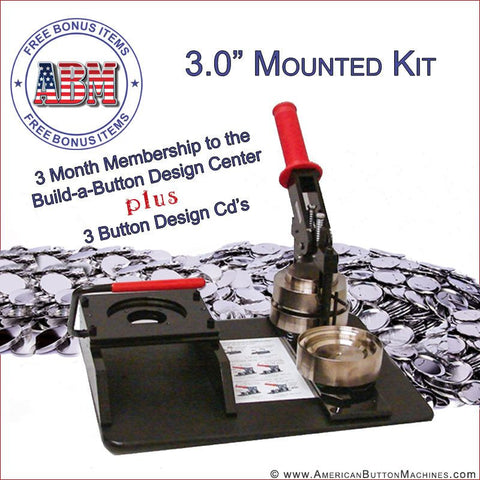 3" Mounted Photo Button Making Kit - American Button Machines