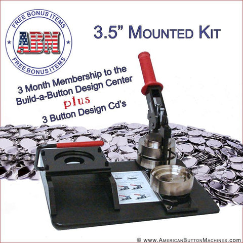 3.5" Mounted Photo Button Making Kit - American Button Machines